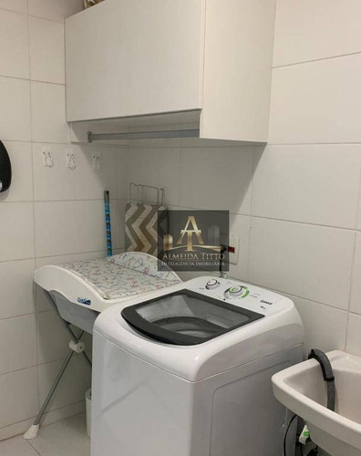 Alphaville Empresarial. Apartamento Mobiliado Com Sala Estendida. E Vista Para O Alpha Plus. - Ap2556