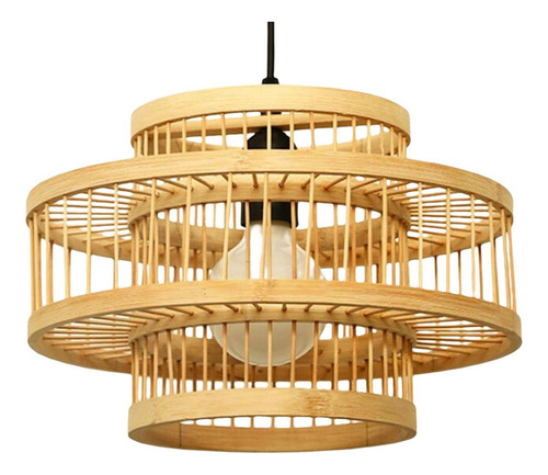 Lámpara De Bambú Con Cubierta De Luz De Techo Para