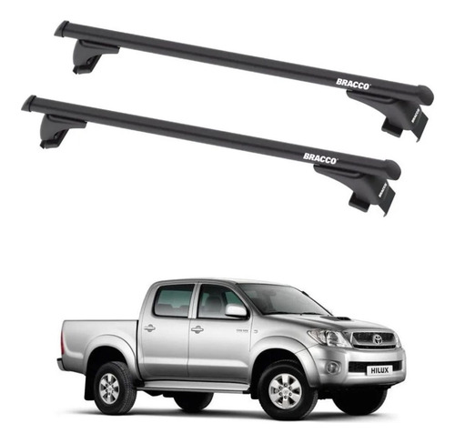 Barras Porta Equipajes Negras Toyota Hilux Doble Cabina