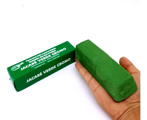 Imagem 3 de 4 de Pasta De Polir Jacaré Verde Cromo 400g Abrasivo Afiar Facas