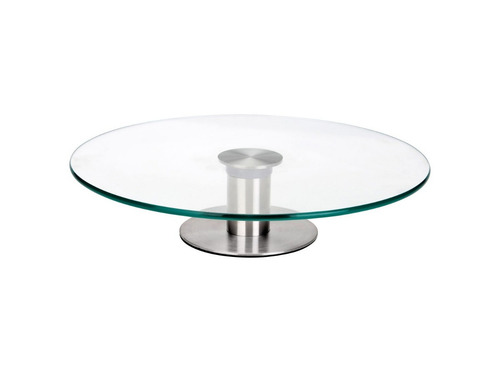 Set Plato Base Giratorio 35cm Espatula Escalon Vidrio Base