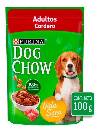 Alimento Perro Dog Chow Adultos Cordero Sobre 100g Purina