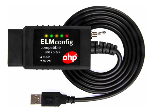 Ohp Ford Elmconfig Dispositivo Usb 500kbit/s Elm327 Con Inte
