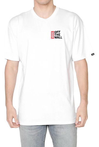 Remera Vans Lifestyle Hombre Off The Wall Blanco Blw