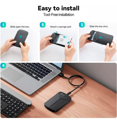 Case Externo Hd 2.5 Sata 3 Usb 3.0 Yottamaster Ympw25-c3-bk