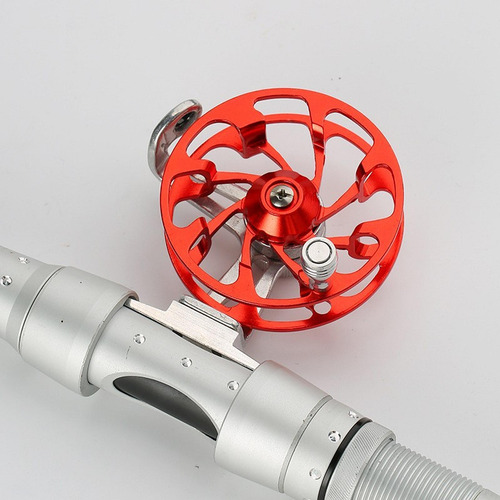 Carrete De Pesca Con Mosca, Carrete De Baitcasting Rojo
