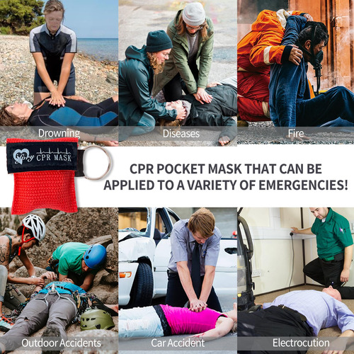 ¡protege Tu Vida! Llaveros De Mascarilla De Rcp Para Primero
