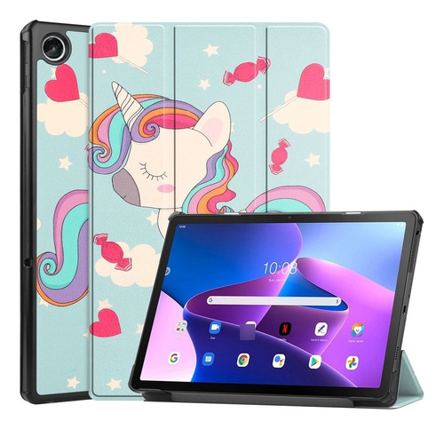 Funda Smart Para Lenovo Tab M10 3ra Gen Tb-328 Unicornio