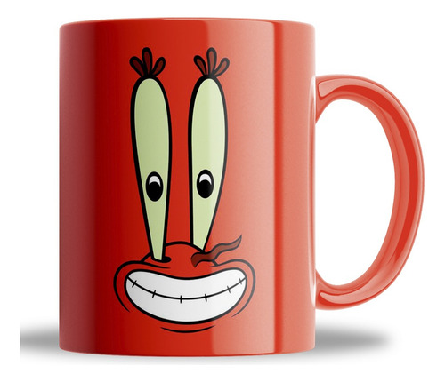Taza Café Té Don Cangrejo Diseño Especial Bob Esponja