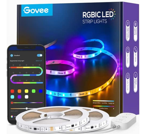 Govee 65.6ft Rgbic Led Strip Lights, Tiras Led Que Cambian D