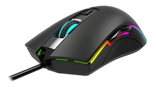 Mouse Gamer Profesional Usb 3600dpi Luces Rgb Aoc Gm120 D