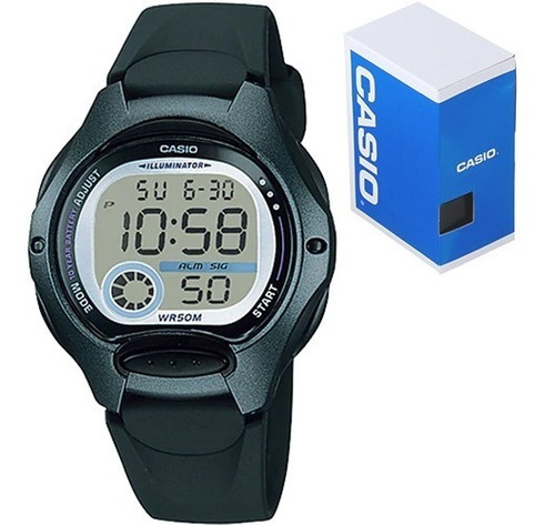 Reloj Dama Casio Lw200 Negro Cronometro Sumergible 50m 
