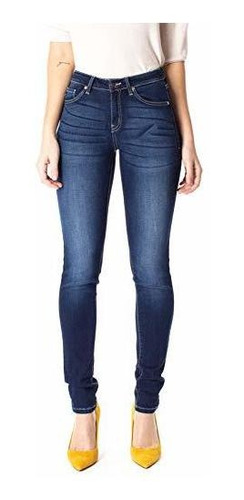 Jeans Ajustados De Tiro Medio Para Mujer Kc7085.