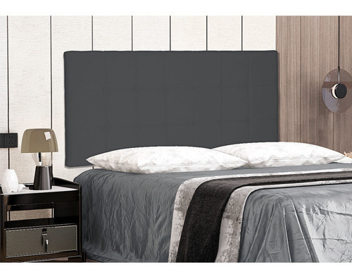 Painel Verona Cama Box Casal 140cm Suede - Ssx Multicoisas Cor Cinza