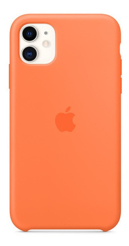 Imagen 1 de 2 de Funda silicone cover con carga inalámbrica Apple Silicone case vitamin c con diseño liso para Apple iPhone iPhone 11 por 1 unidad
