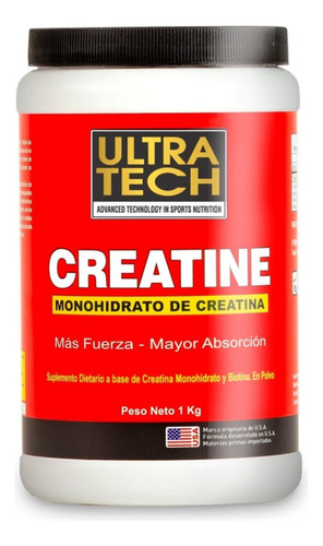 Creatina Ultratech X 1kg En Polvo Suplemento Deportivo