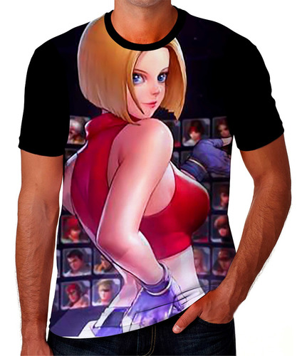 Camiseta Camisa Blue Mary The King Of Fighter Anime Kids 11