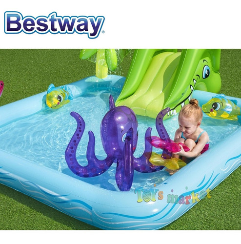 Imagen 5 de 9 de Pileta Inflable Con Tobogan Spray Pelotero Y Juegos Bestway