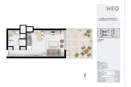 Apartamento Monoambiente En Venta En Pocitos