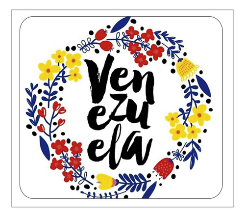 Mouse Pad Venezuela Diseño Flores Regalo Empresarial 866