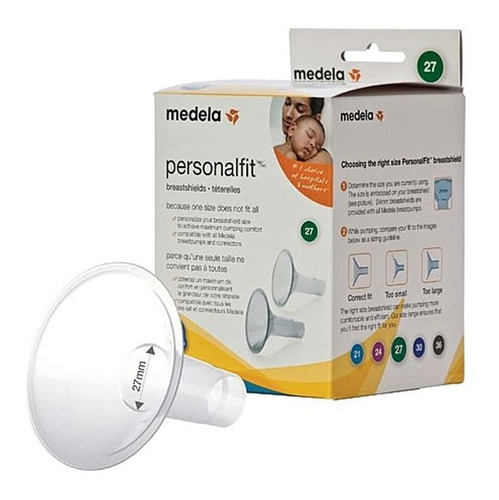 Medela Personalfit Breastshields (2), Tamaño: Grande (27 mm)