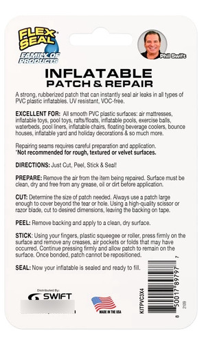 Flex Seal Kit De Reparación Y Parche Inflable, Uso En Colcho