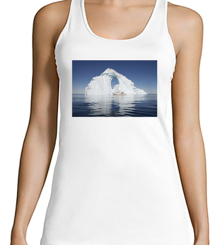 Musculosa Mujer Iceberg Mar Azul Cielo De Dia Hielo