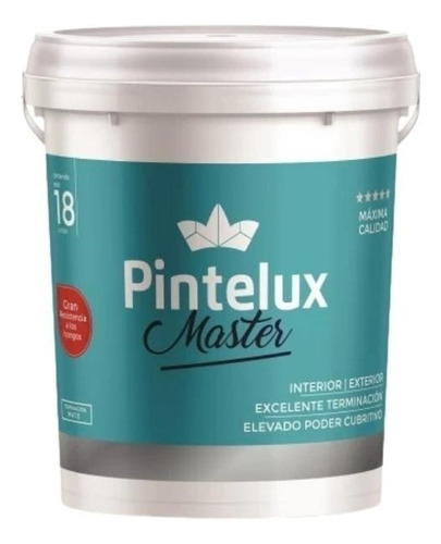 Pintura Pintelux Master Superlavable Antibacterial - 18 Lts