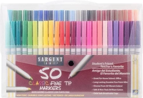 Sargent Art 50 Washable Fine Tip Markers