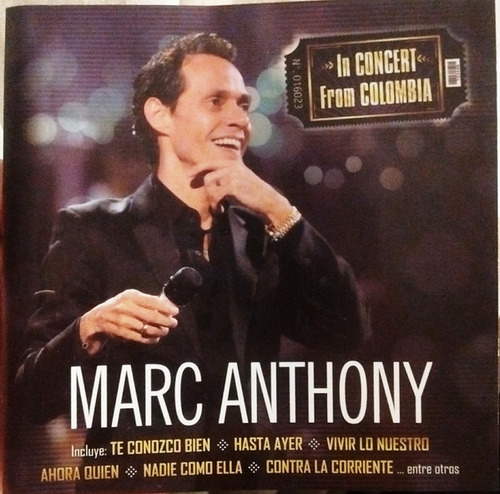 Marc Anthony In Concert From Colombia Cd [nuevo]