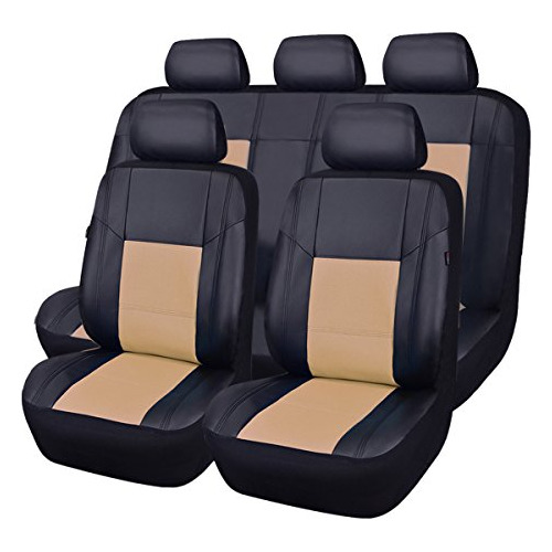 Fundas De Asiento De Cuero Pu Skyline, Ajuste Universal...