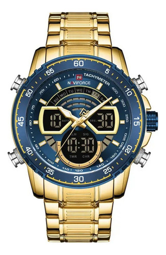 Reloj Naviforce Nf 9189 Original Dorado + Estuche Dayoshop