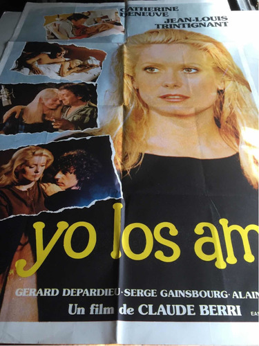 Poster Caterine Deneuve Yo Los Amo  1980 G. Depardieu