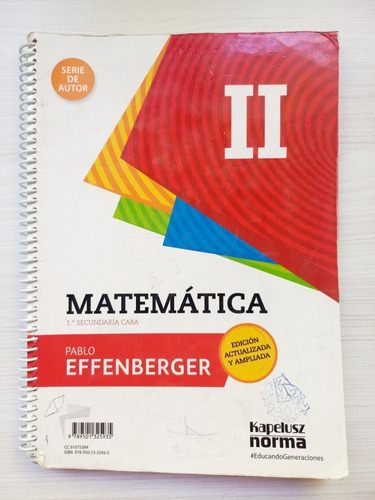 Matematica Ii (ed. Actualizada Y Ampliada) Norma Kapeluz