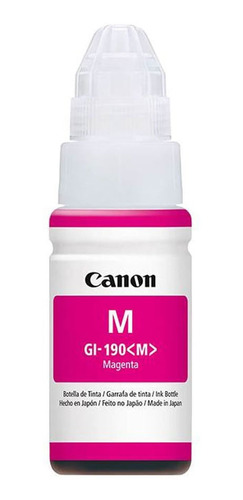 Botella De Tinta Canon Gi-190 Magenta 70 Ml