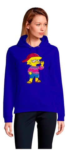 Poleron Dama/unisex Estampado Diseño Lisa Simpson