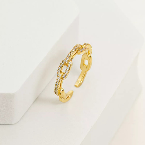 Anillo Connected Ajustable Oro Laminado 18k