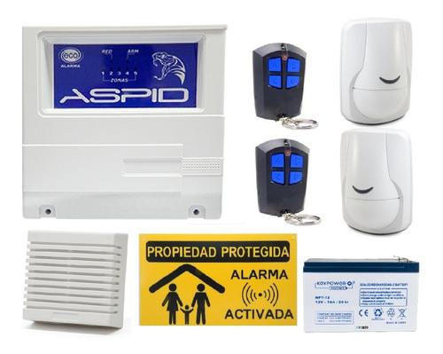 Alarma Sensor Infrarrojo Control Remoto Sirena Bateria    Mg