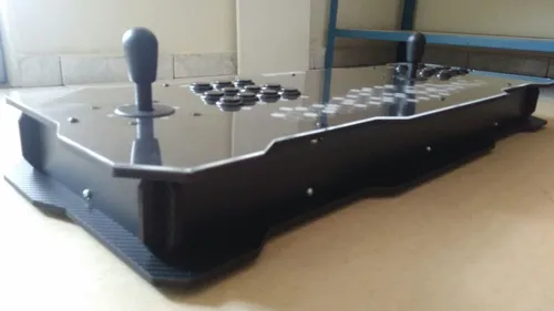 Controle Arcade Duplo Com Acrilico Ps3 Ps4 Pc Raspberry