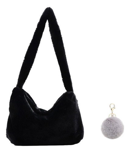 Bolso De Hombro De Piel Sintética De Color Sólido Para Mujer