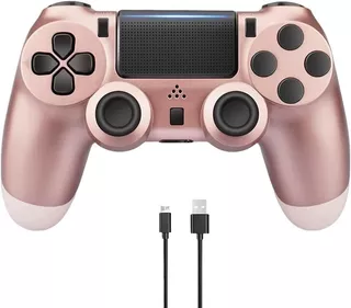 Control Ps4 Oro Rosa Rose Gold Compatible Ps4 + Cable Usb