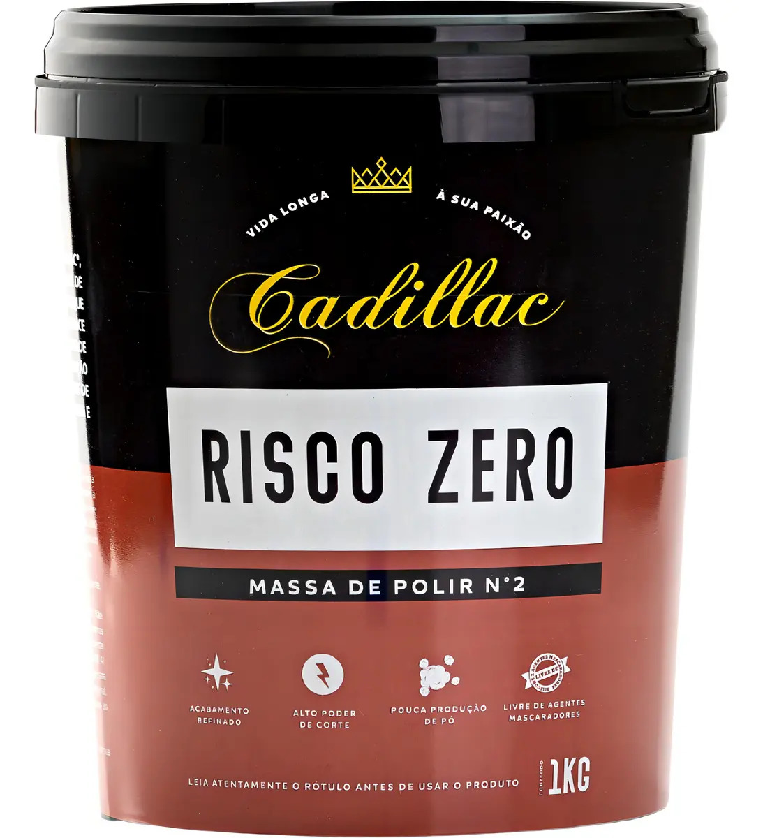 Massa de Polir Cadillac Risco Zero N2 1kg Polimento Auto