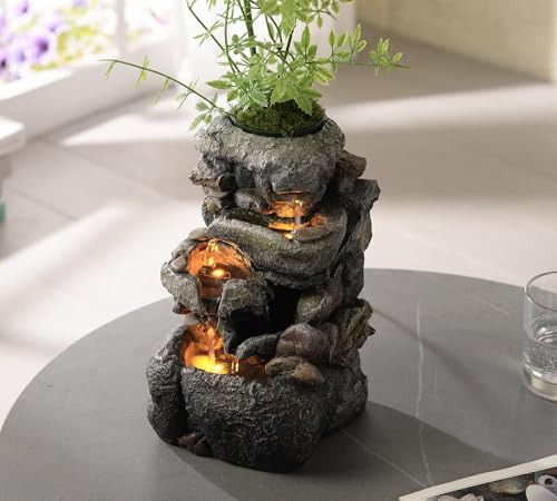 Fuente De Agua De Mesa Con Iluminación Led Para Decoración I