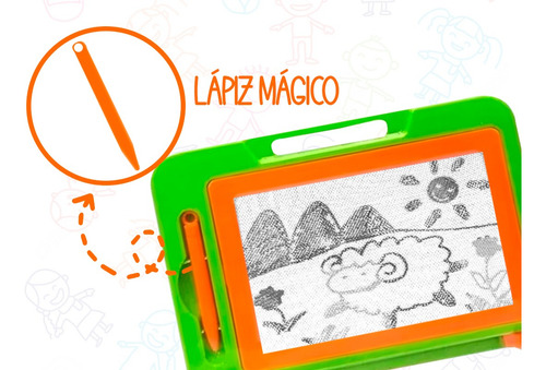 Imagen 5 de 10 de Juguete Pizarra Magica Infantil Didactica Magnetica + Lapiz