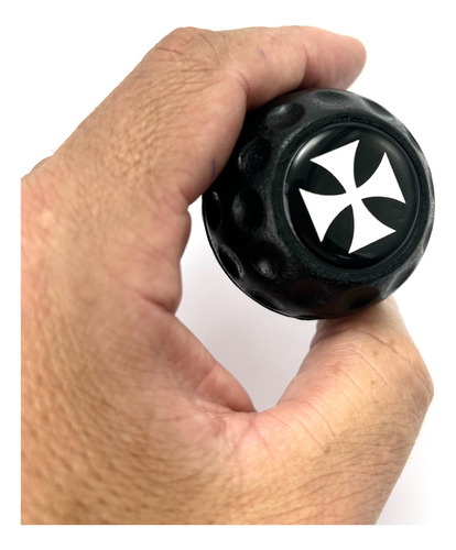 Manopla Câmbio Fusca Kombi Cruz De Malta Logo Prata 12mm