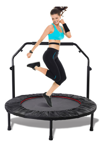 Trampolin De Rebote Para Adultos Con Barra, Mini Trampolin D