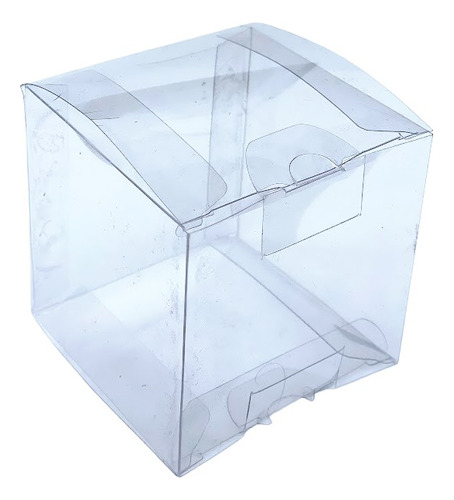 50 Caja Cubo Pvc Cristal 8x8 Souvenir -macarons- Cookies