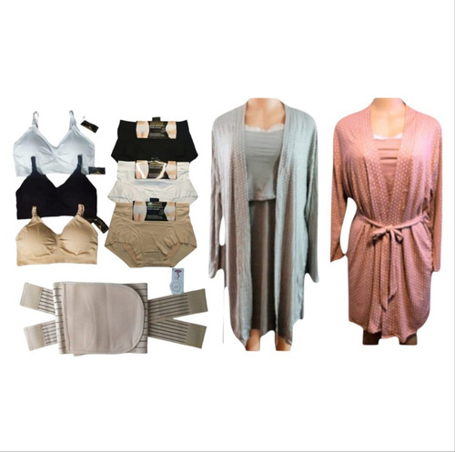Pack Sostenes Lactancia Faja Batas Camisolas Calzones