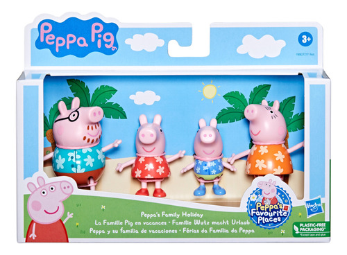 Peppa Pig Y Su Familia Pack X 4 Vacaciones - Hasbro