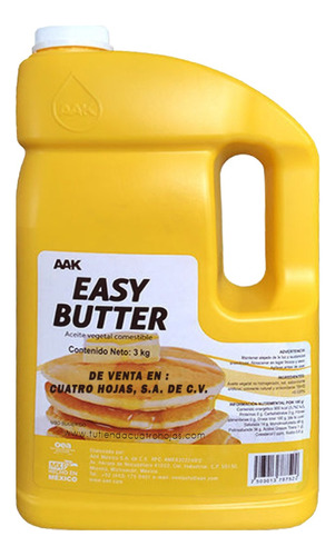 Aceite Comestible Sabor A Mantequilla Easy Butter 3 Kg